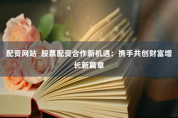 配资网站 股票配资合作新机遇:携手共创财富增长新篇章